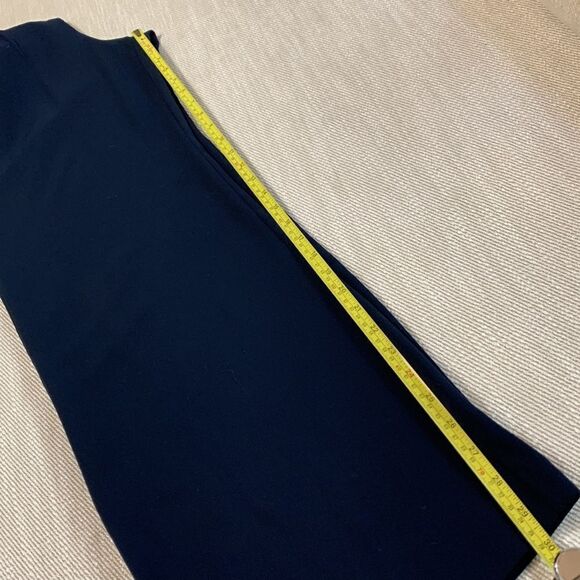 ELIZA J  Jumpsuit Cap Sleeve Wide Leg pockets back zip closure navy women size 4 - Picture 14 of 16